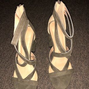 Olive green heels from Charlotte Russe